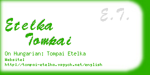 etelka tompai business card
